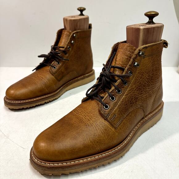 VGUC Rancourt & Co. x Huckberry Brunswick Boot Bison Brown Tan Maine USA 8 D